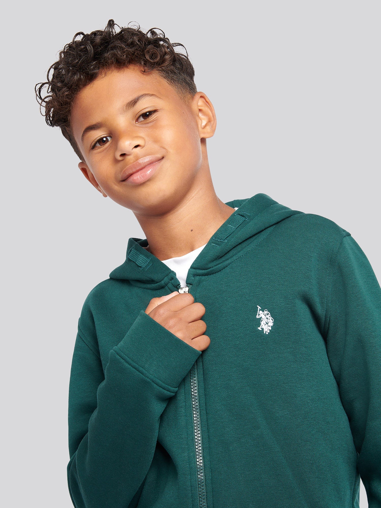 Boys Double Horsemen Zip Hoodie & Jogger Set in Ponderosa Pine