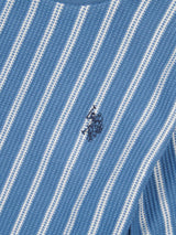 Boys Vertical Texture T-Shirt in Blue Horizon