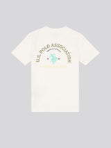 Boys Front Back Print Graphic T-Shirt in Whisper White