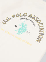 Boys Front Back Print Graphic T-Shirt in Whisper White