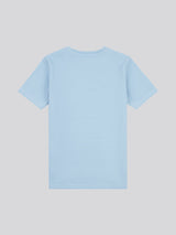 Boys Texture Double Horsemen T-Shirt in Chambray Blue