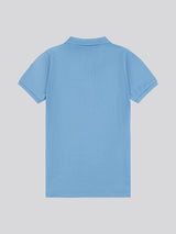 Boys Double Horsemen Rib Polo Shirt in Allure