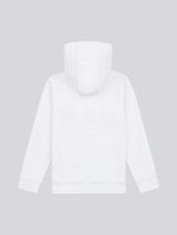 Boys Premium Print Interlock Hoodie in Bright White
