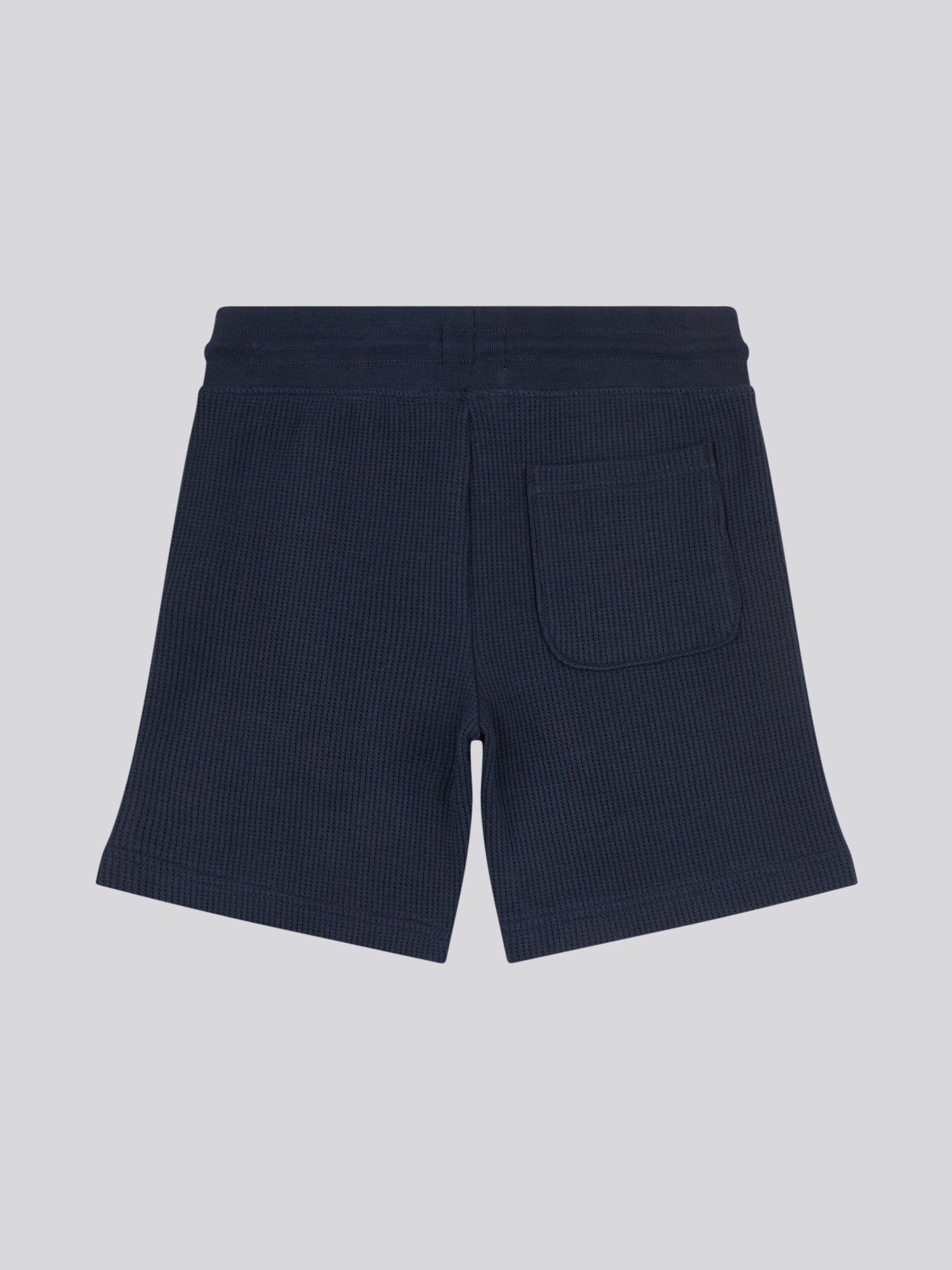 Boys Waffle Texture Short in Dark Sapphire Navy / Moonlight Blue DHM