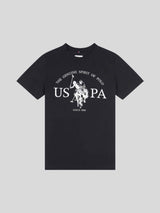Boys USPA Print Graphic T-Shirt in Black