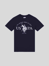 Boys USPA Print Graphic T-Shirt in Dark Sapphire Navy