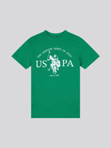 Boys USPA Print Graphic T-Shirt in Lush Meadow