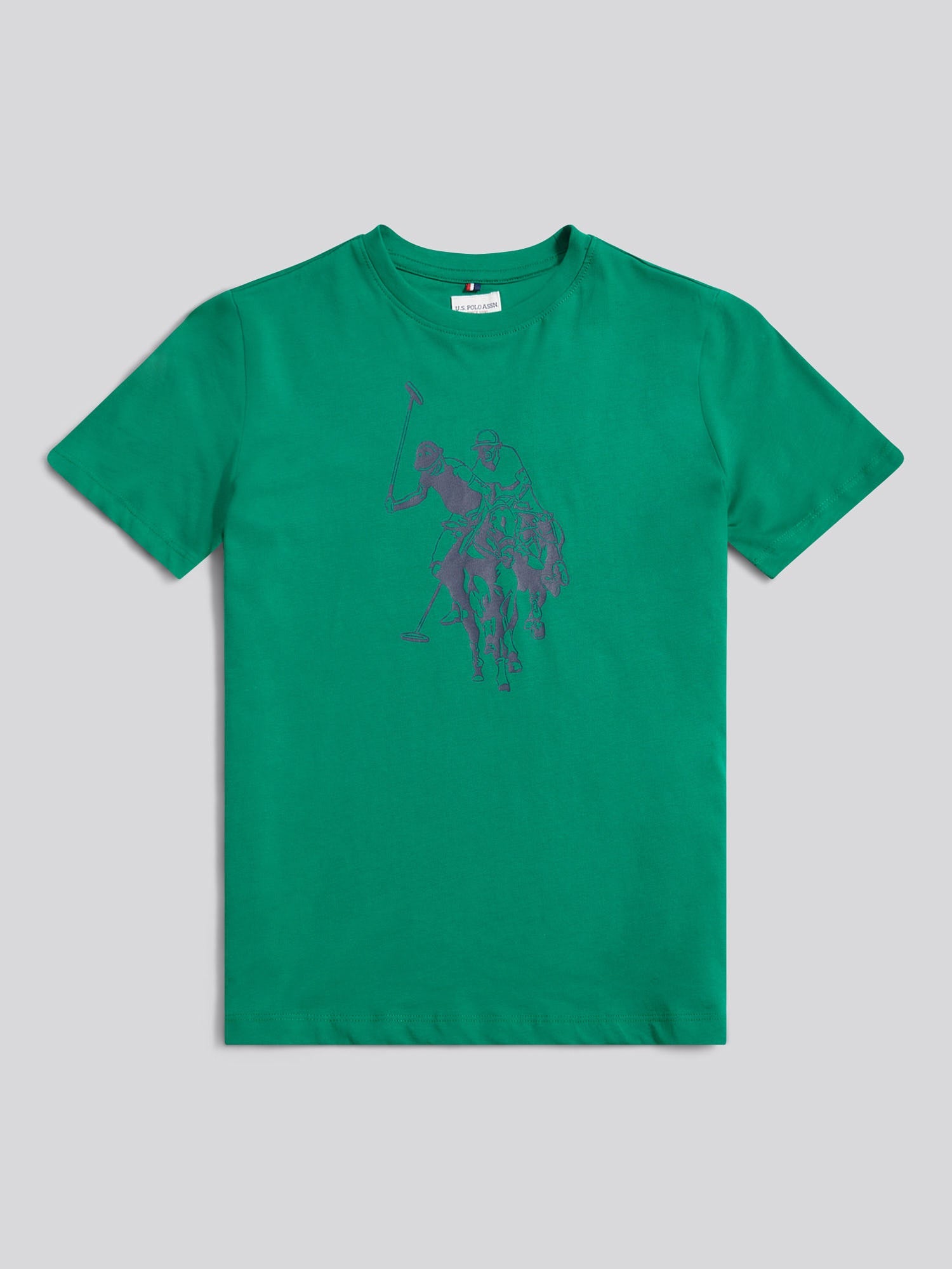 Boys Double Horsemen Graphic T-Shirt in Lush Meadow