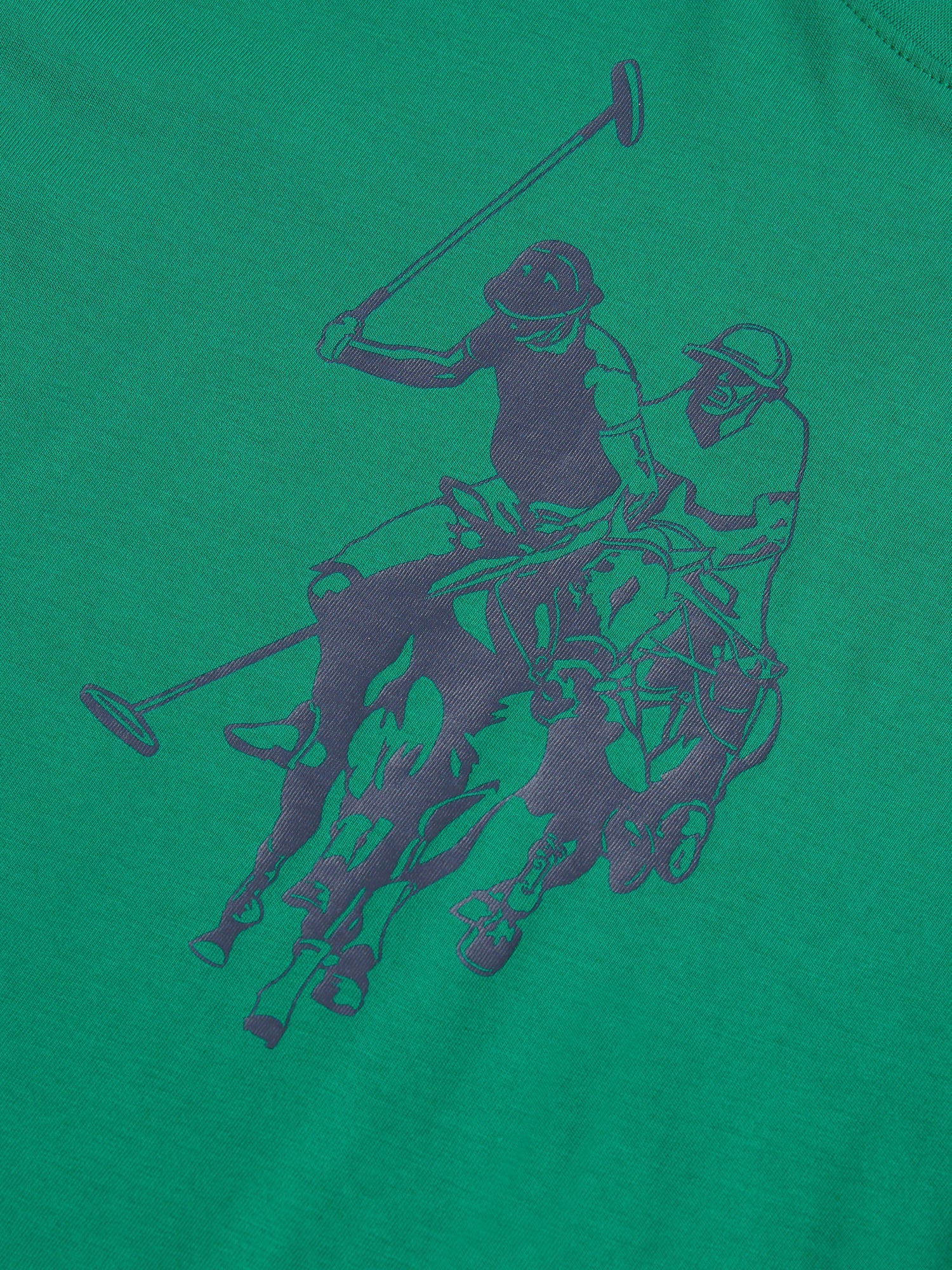 Boys Double Horsemen Graphic T-Shirt in Lush Meadow