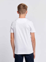 Boys Large Double Horsemen Graphic T-Shirt in Bright White