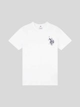 Boys Large Double Horsemen Graphic T-Shirt in Bright White