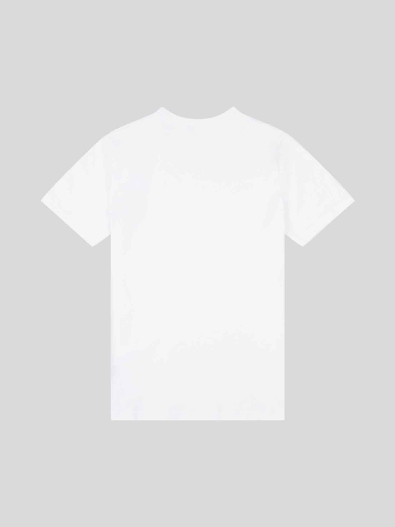 Boys Large Double Horsemen Graphic T-Shirt in Bright White