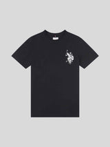 Boys Large Double Horsemen Graphic T-Shirt in Black