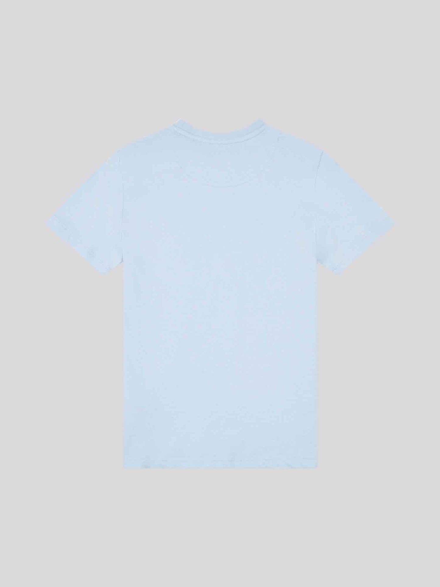 Boys Large Double Horsemen Graphic T-Shirt in Chambray Blue