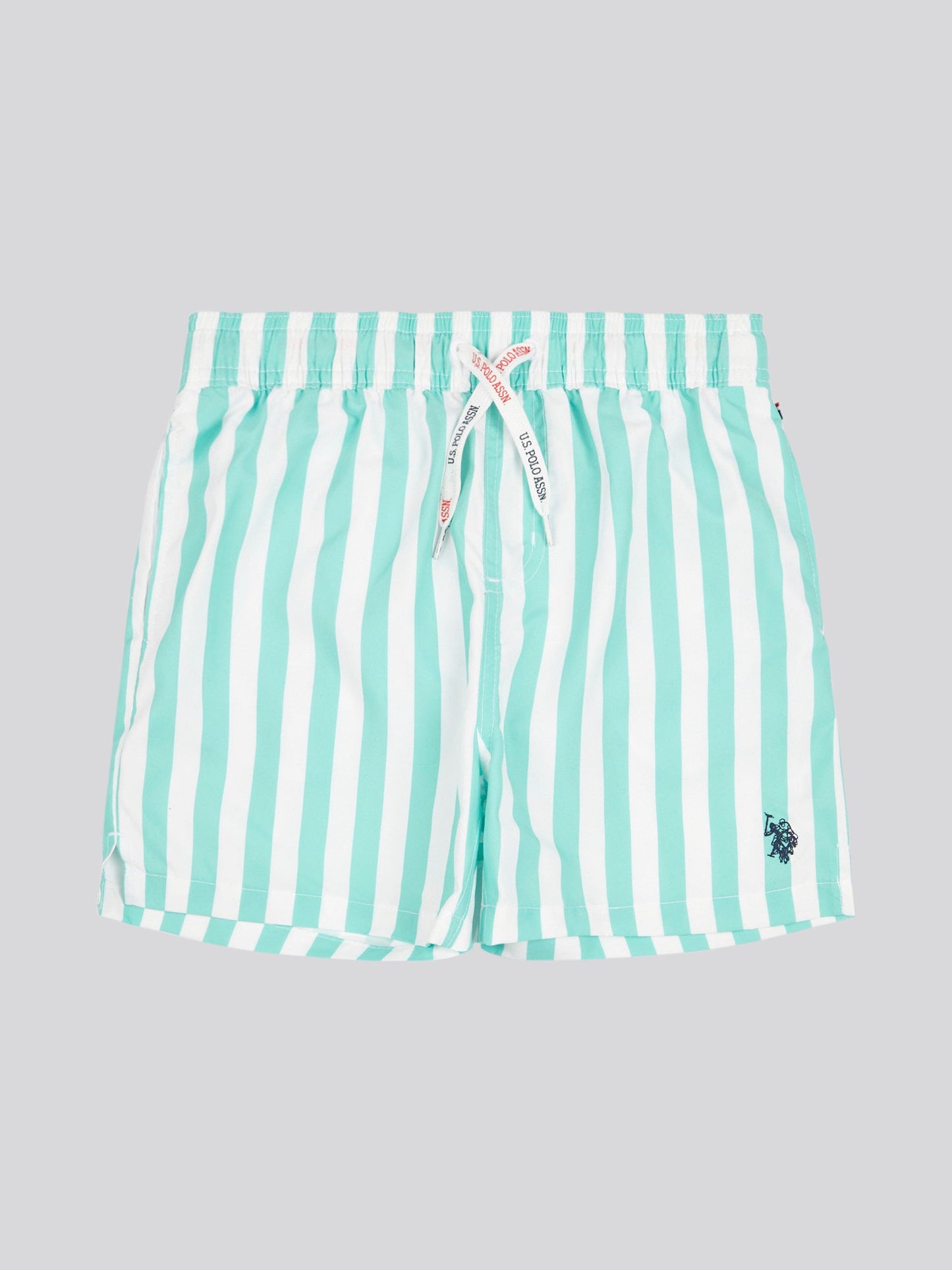 Boys Stripe Swim Short in Pool Blue