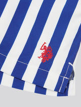 Boys Stripe Swim Short in Sodalite Blue