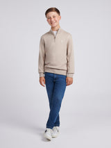 Boys Knitted Cotton Rich 1/4 Zip Atmosphere