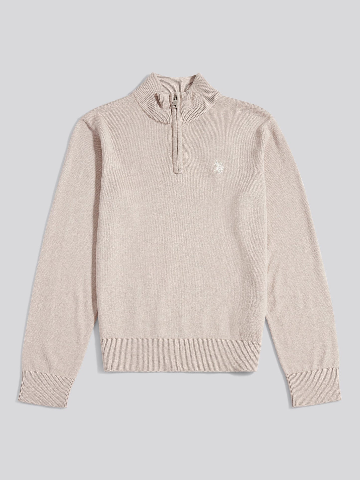 Boys Knitted Cotton Rich 1/4 Zip Atmosphere