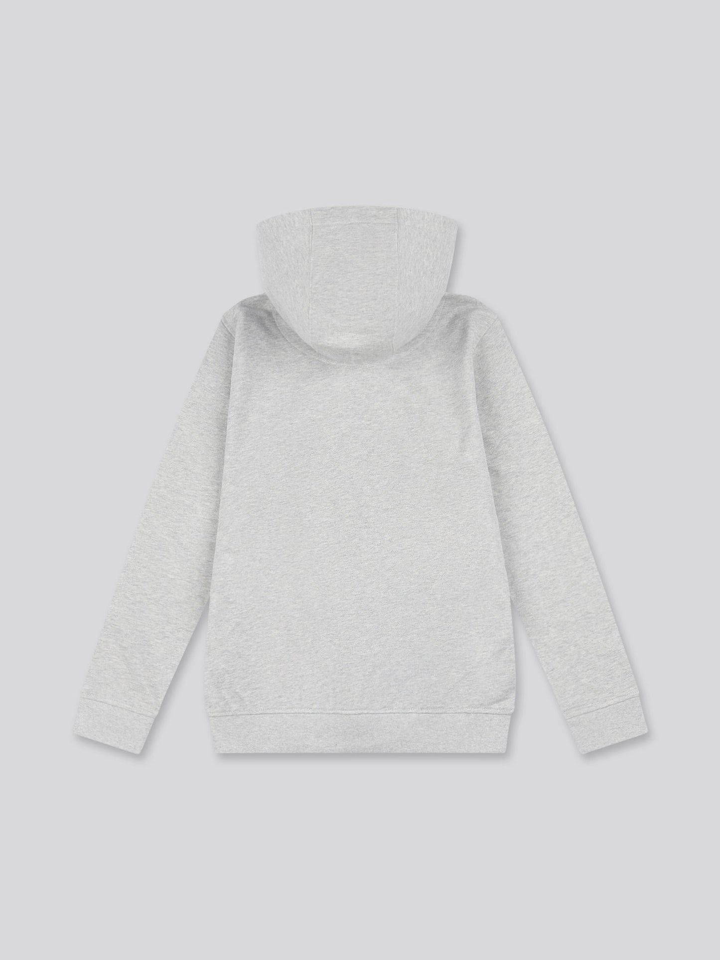 Boys Double Horsemen Zip Hoodie in Mid Grey Marl