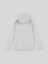 Boys Double Horsemen Zip Hoodie in Mid Grey Marl