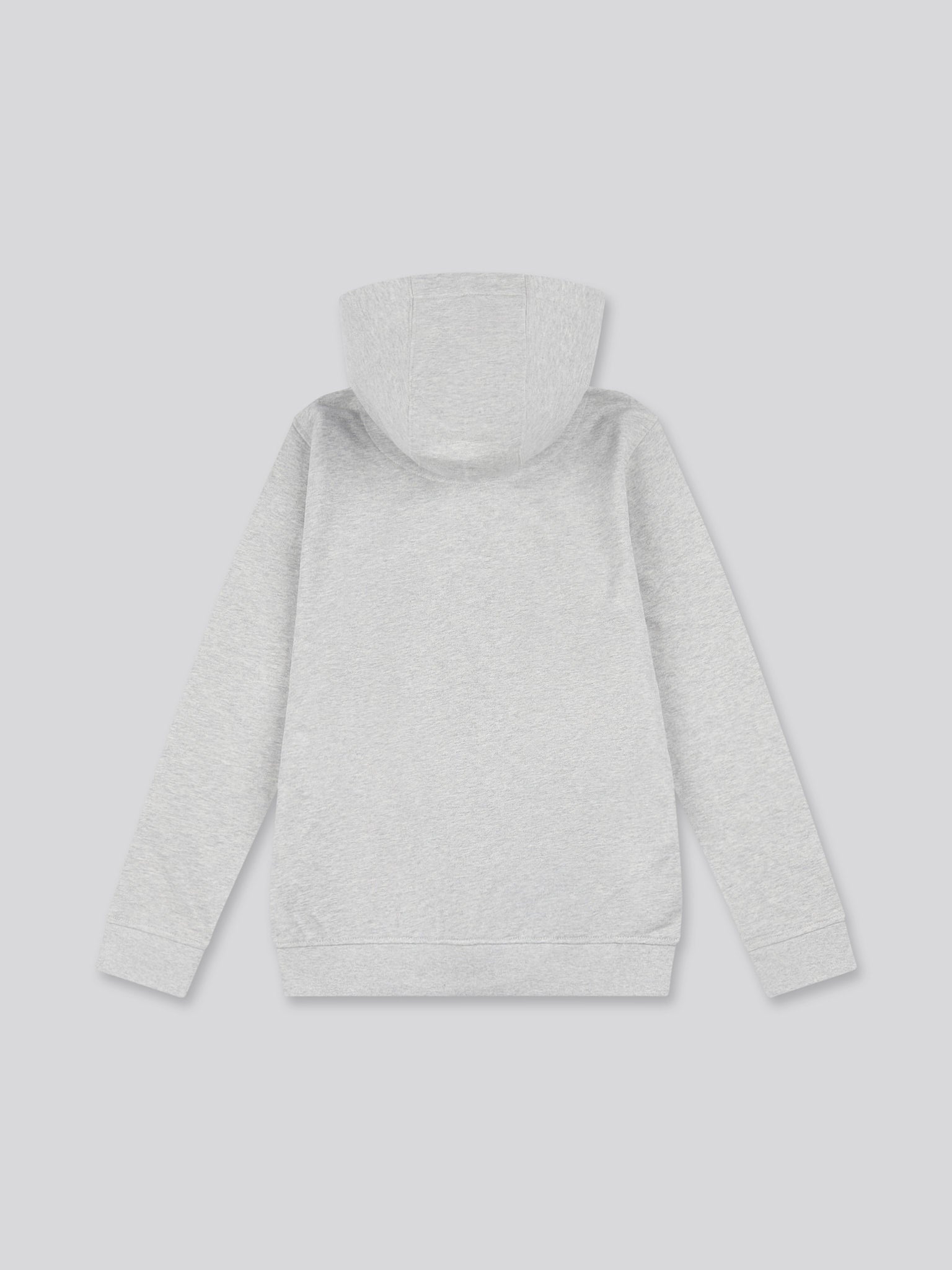Boys Double Horsemen Zip Hoodie in Mid Grey Marl