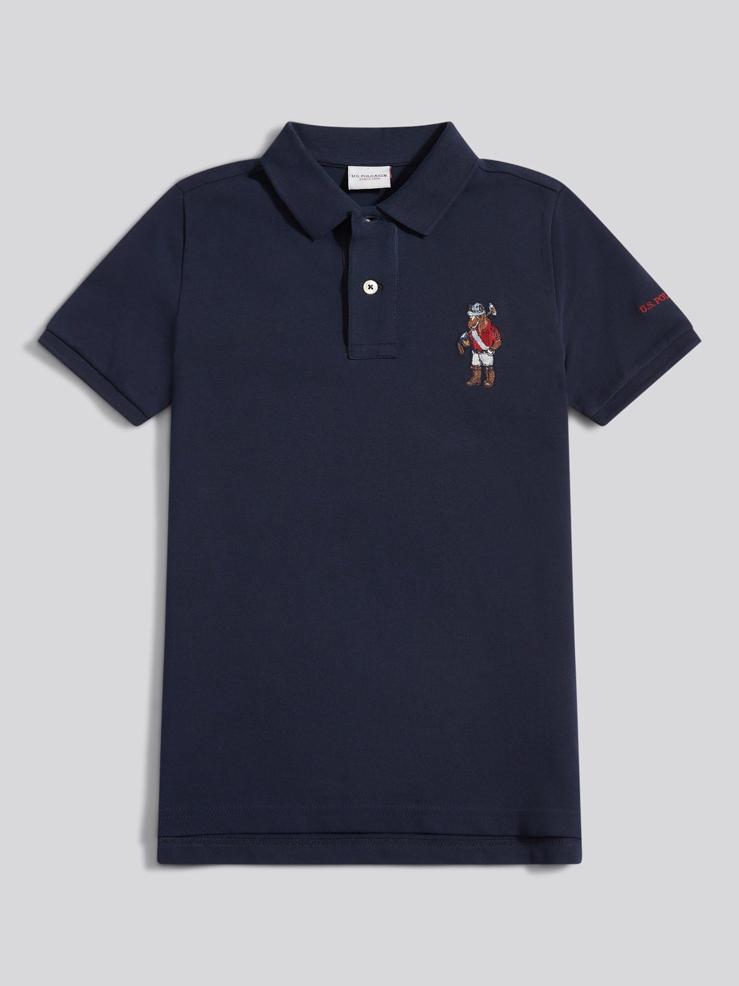 Boys Chuck Polo Shirt in Dark Sapphire Navy