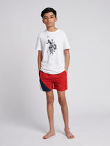 Boys Cut & Sew Swim Short Navy Blue