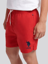 Boys Player 3 Swim Short in Haute Red