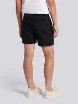 Boys Player 3 Swim Short in Black Bright White DHM