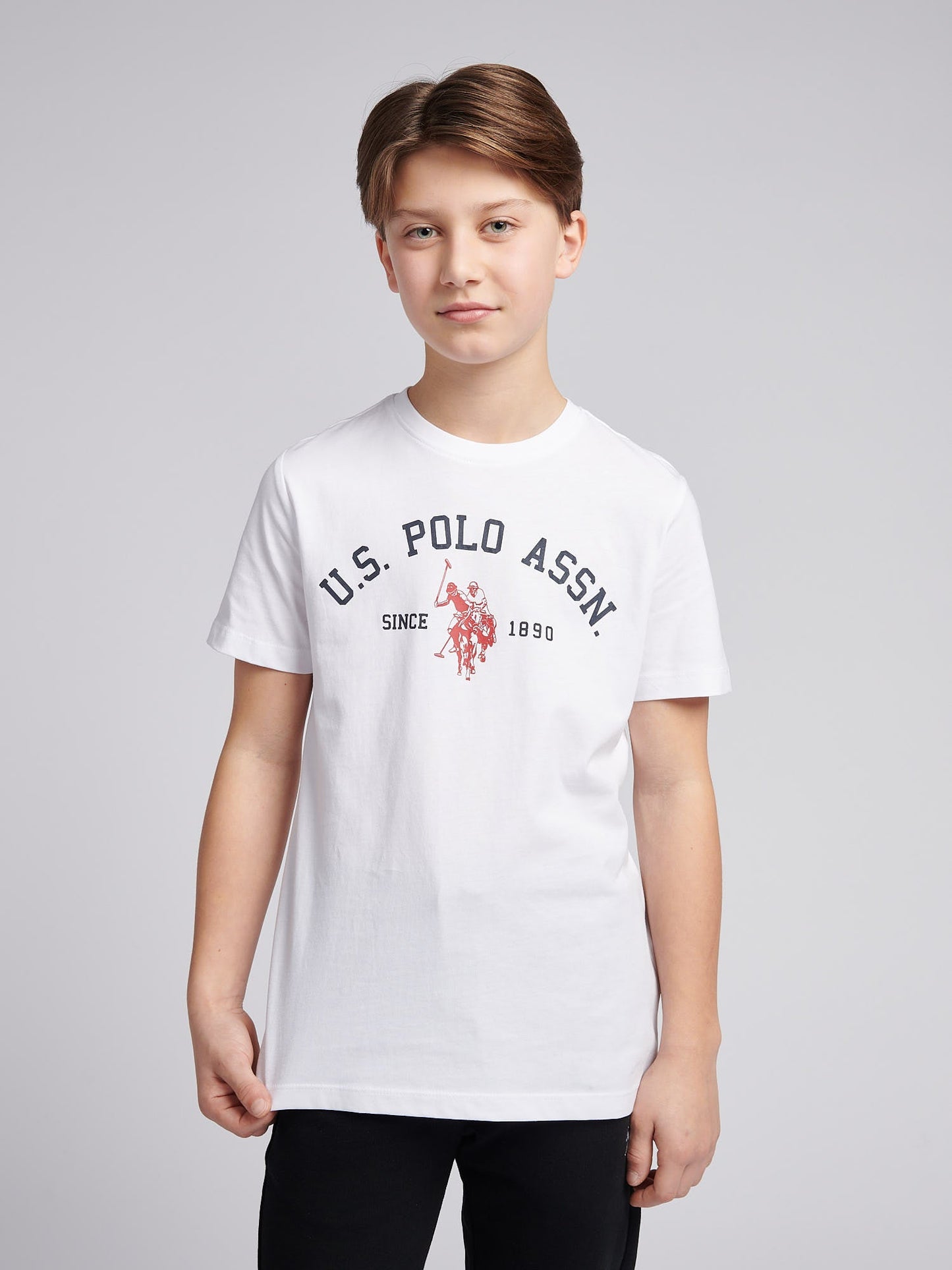 Boys Signature Arch Print T-Shirt Bright White