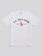 Boys Signature Arch Print T-Shirt Bright White