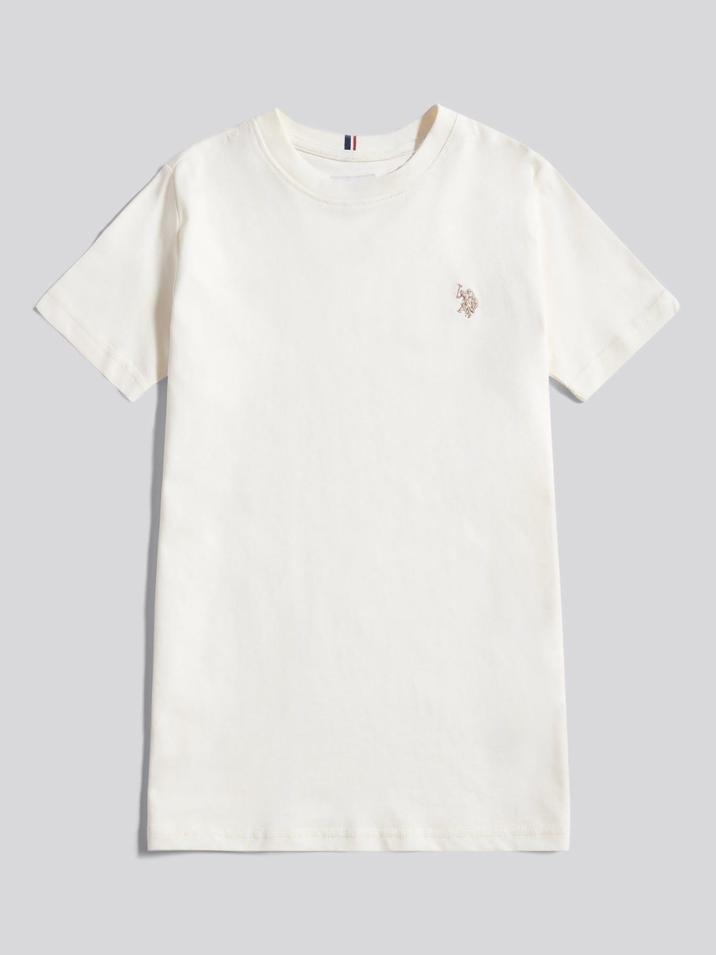 Boys Texture Double Horsemen T-Shirt Whisper White