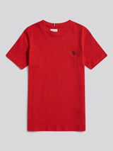 Boys Texture Double Horsemen T-Shirt Haute Red
