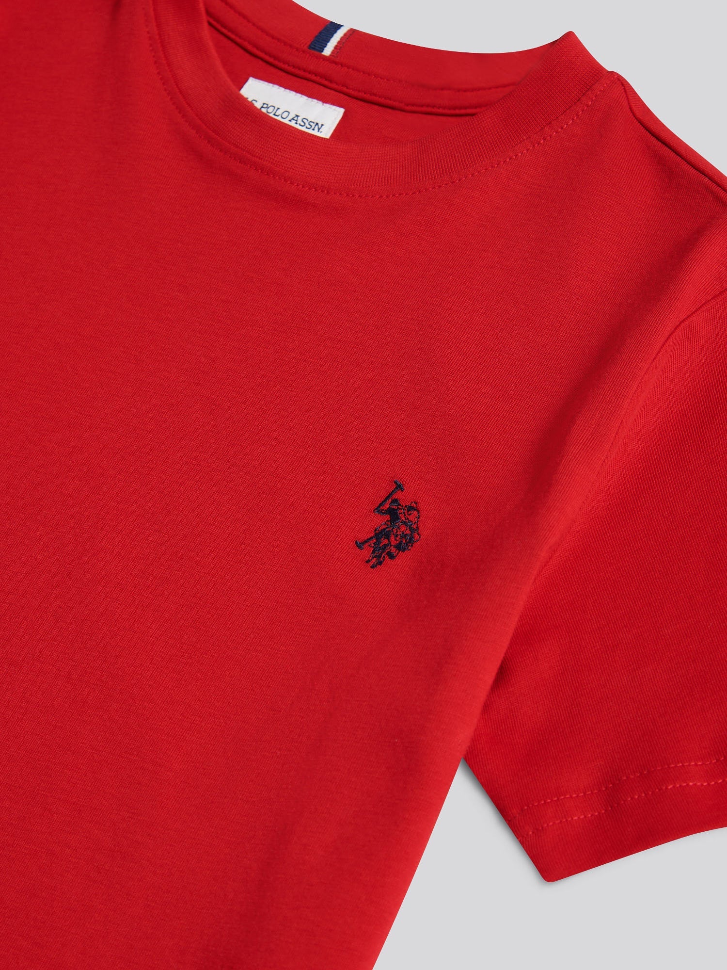 Boys Texture Double Horsemen T-Shirt Haute Red