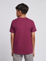 Boys Texture Double Horsemen T-Shirt Grape Wine