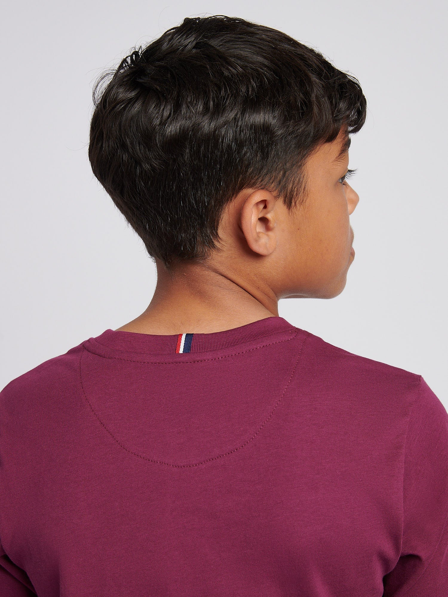 Boys Texture Double Horsemen T-Shirt Grape Wine
