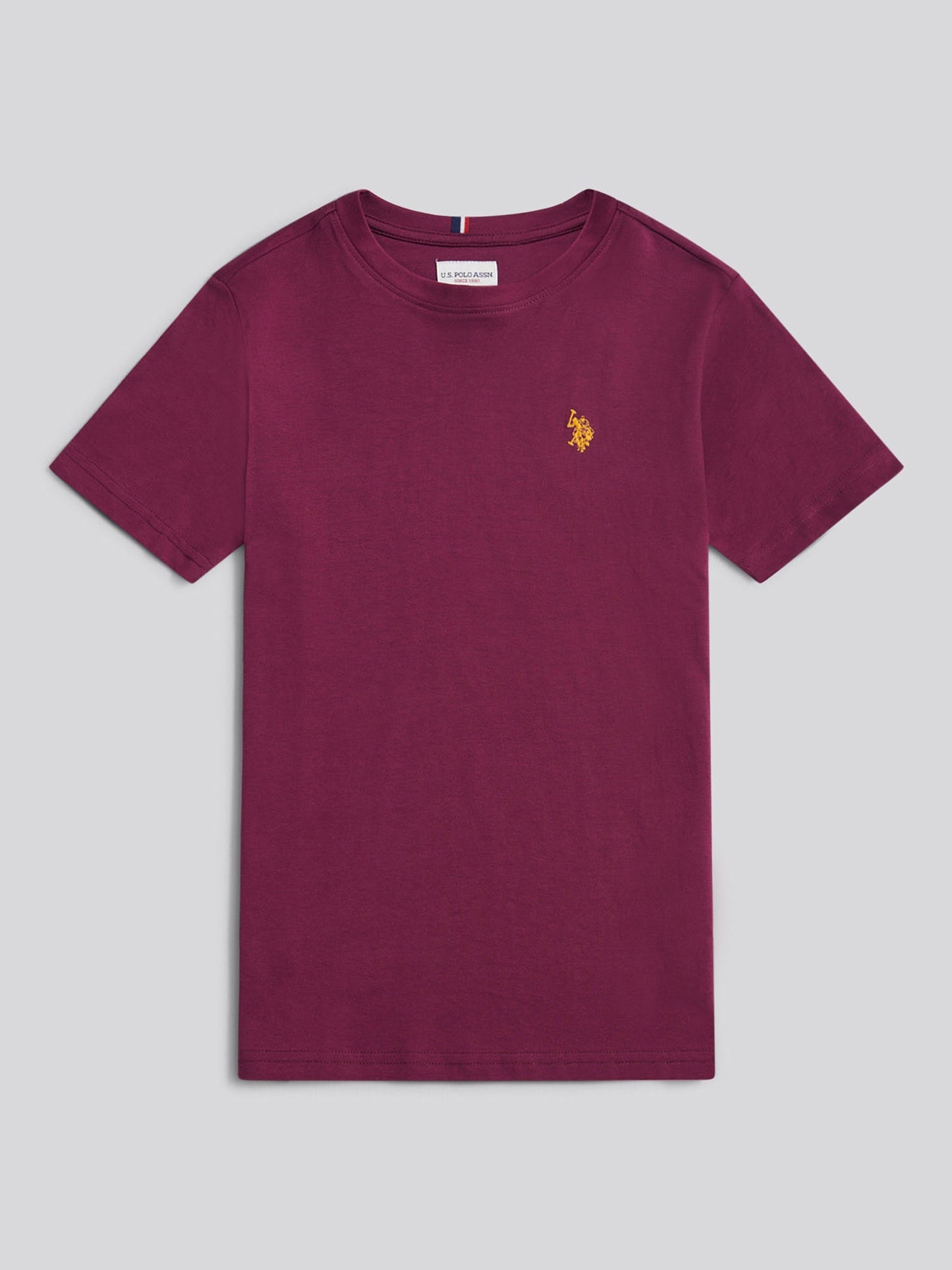 Boys Texture Double Horsemen T-Shirt Grape Wine