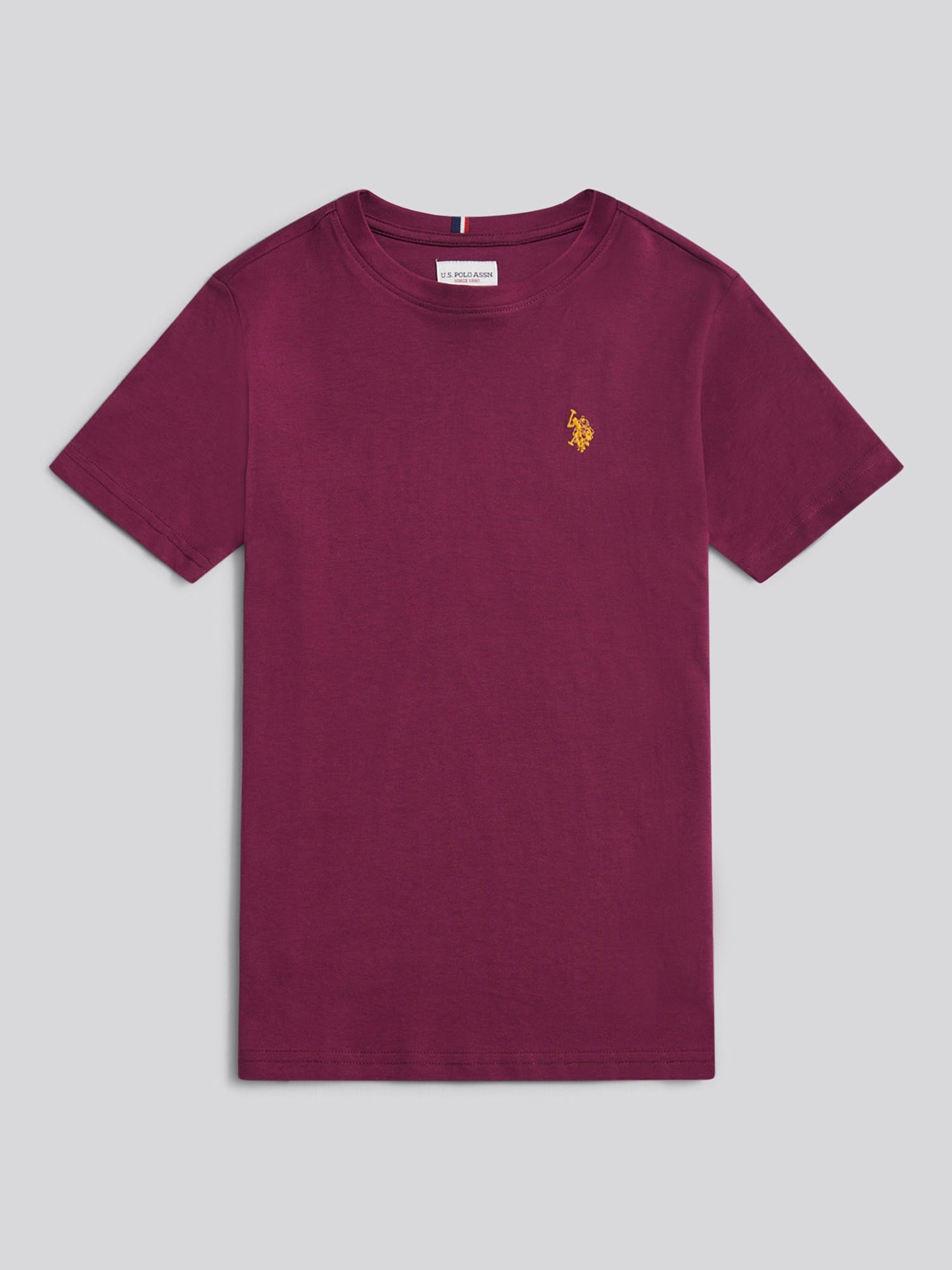 Boys Texture Double Horsemen T-Shirt Grape Wine