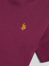 Boys Texture Double Horsemen T-Shirt Grape Wine