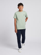 Boys Texture Double Horsemen T-Shirt Iceberg Green