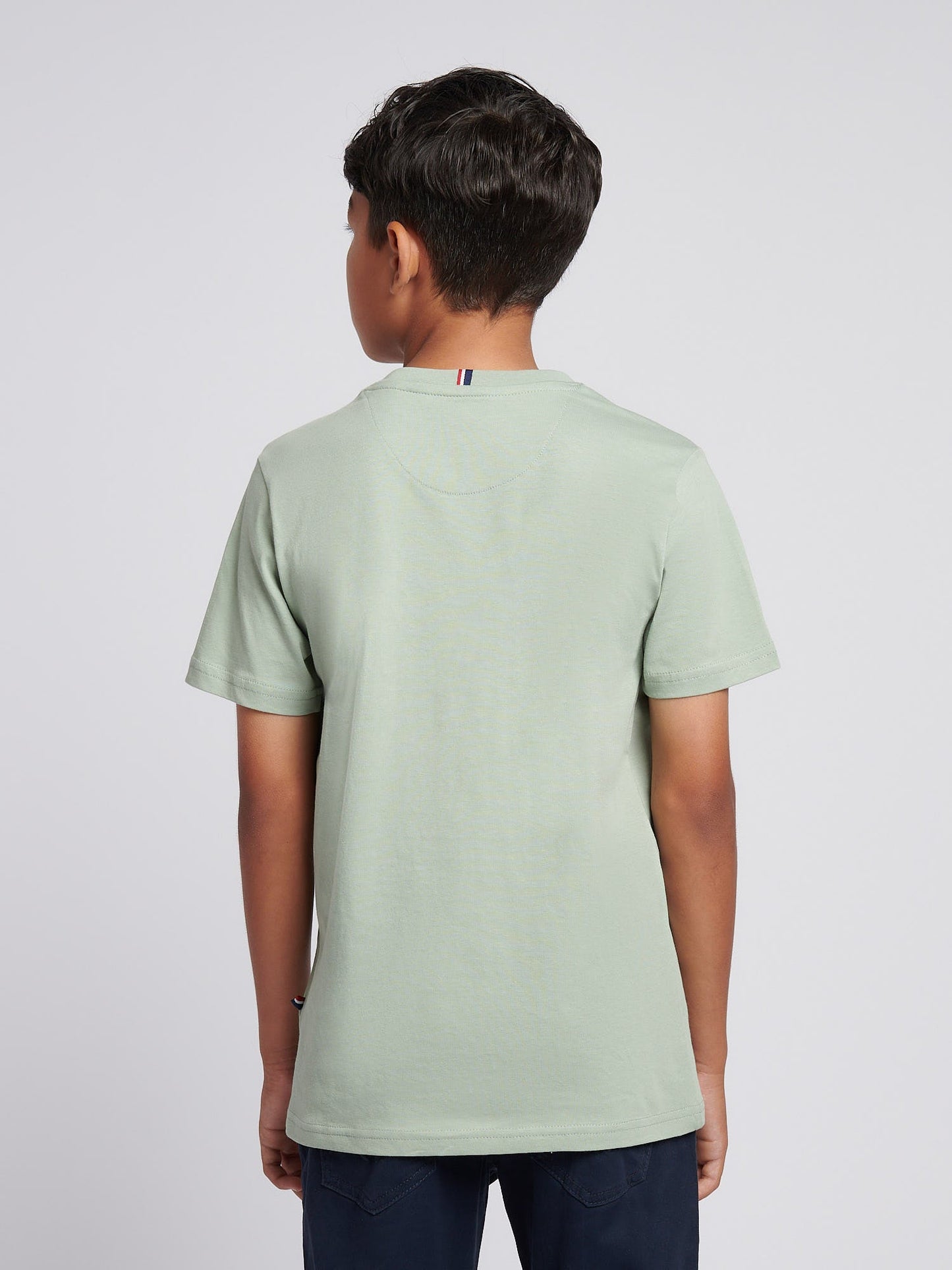 Boys Texture Double Horsemen T-Shirt Iceberg Green