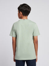 Boys Texture Double Horsemen T-Shirt Iceberg Green