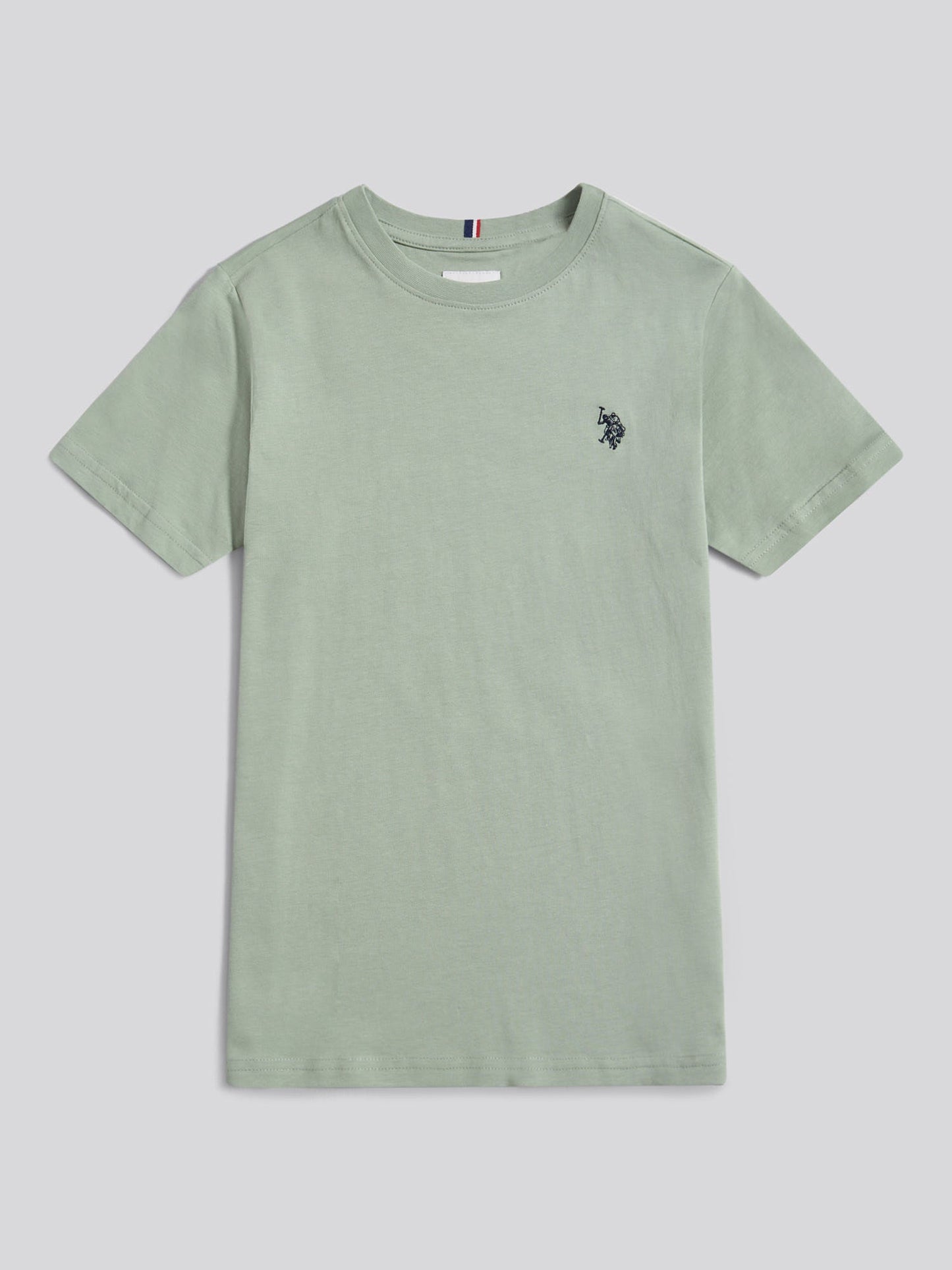 Boys Texture Double Horsemen T-Shirt Iceberg Green