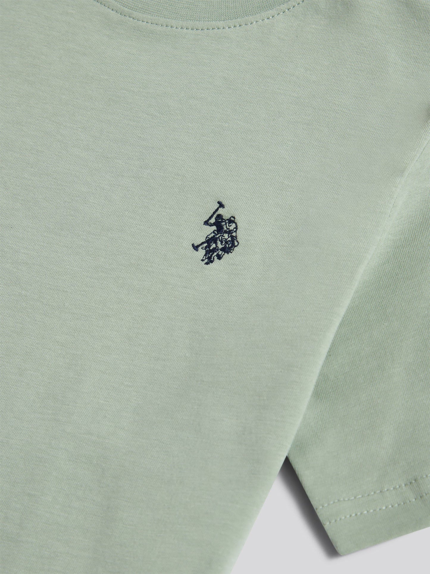 Boys Texture Double Horsemen T-Shirt Iceberg Green
