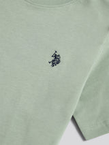 Boys Texture Double Horsemen T-Shirt Iceberg Green