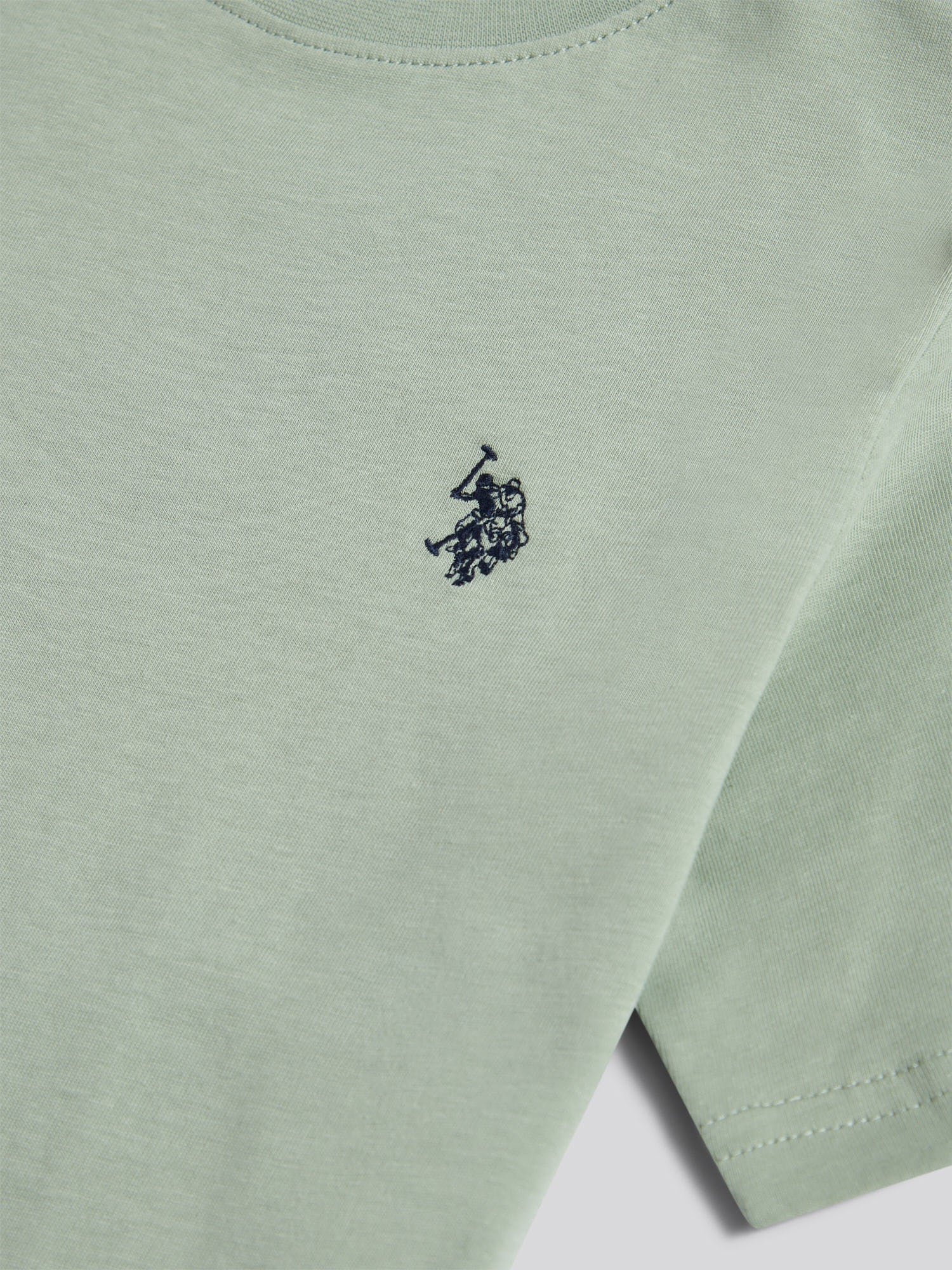 Boys Texture Double Horsemen T-Shirt Iceberg Green