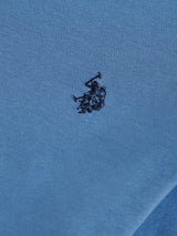 Boys Texture Double Horsemen T-Shirt Blue Horizon