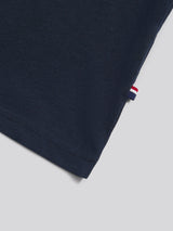 Boys Texture Double Horsemen T-Shirt Dark Sapphire Navy / Haute Red DHM