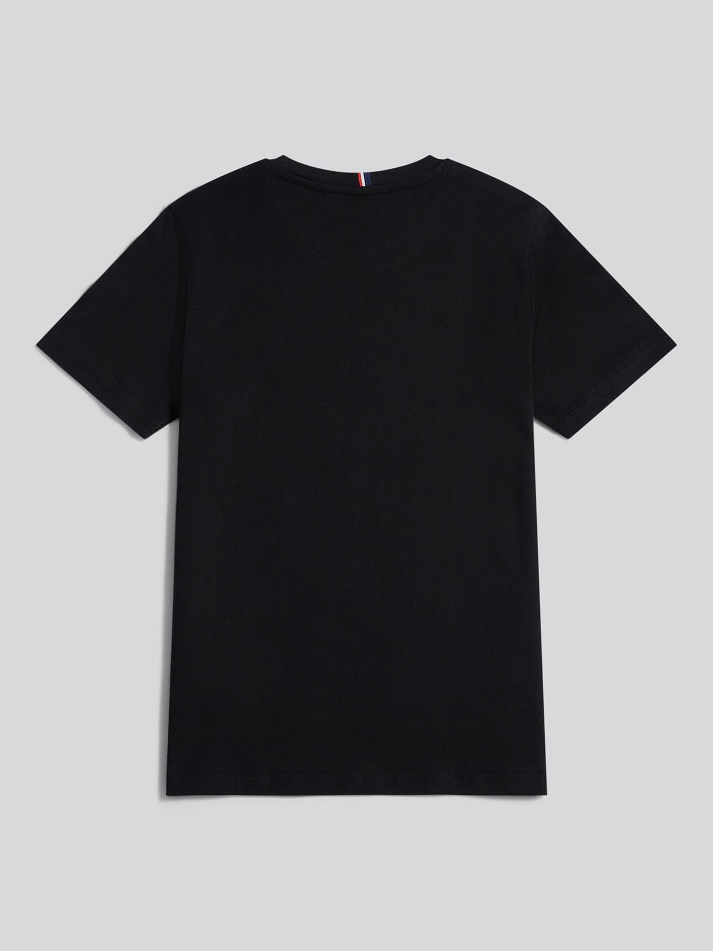 Boys Texture Double Horsemen T-Shirt Black Bright White DHM