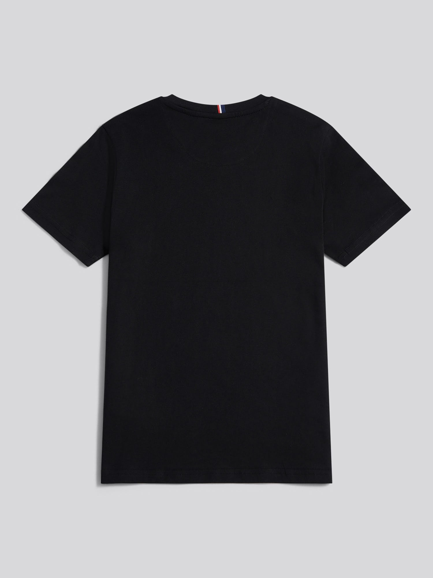 Boys Texture Double Horsemen T-Shirt Black Bright White DHM